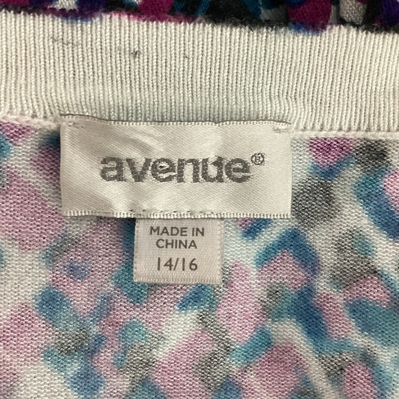 Avenue Multicolor Button Front 3/4 Sleeve Cardigan Size 14/16 - Picture 6 of 7